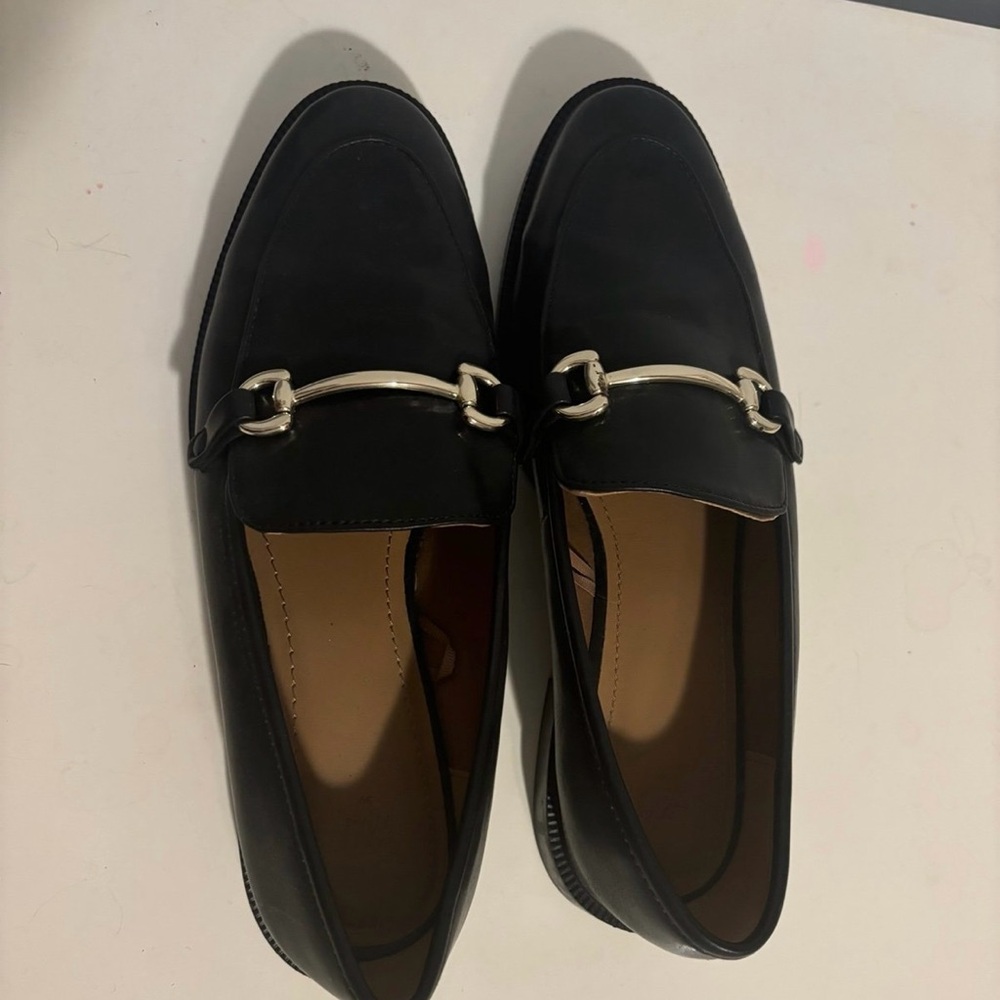 H&M Black Loafers with Silver Accent